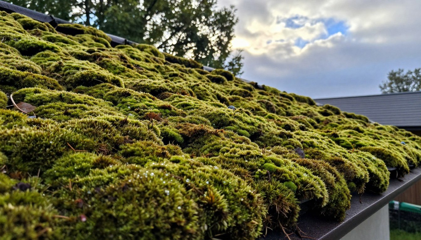 why north-facing roofs always get more moss