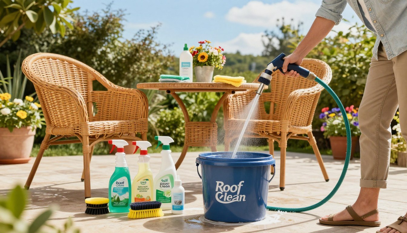 How to Clean Outdoor Furniture During a Patio Wash.