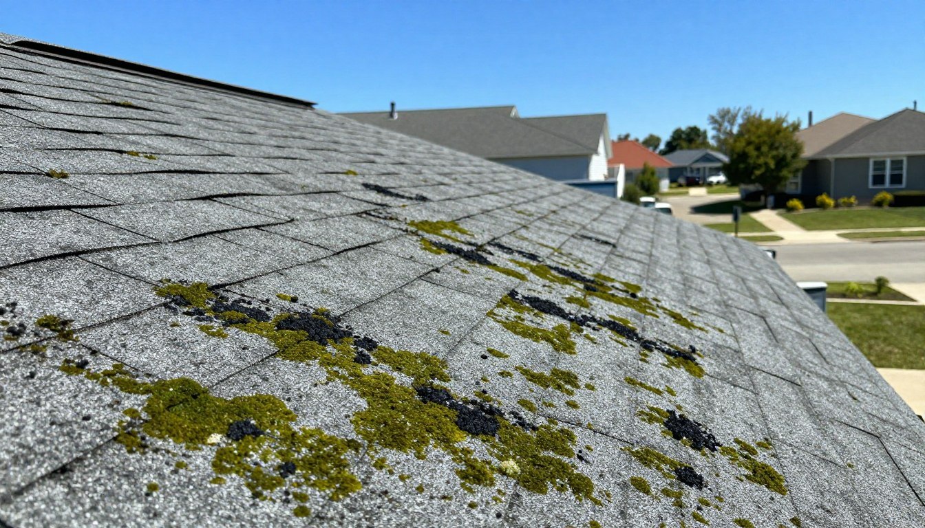 causes of algae stains on roofs