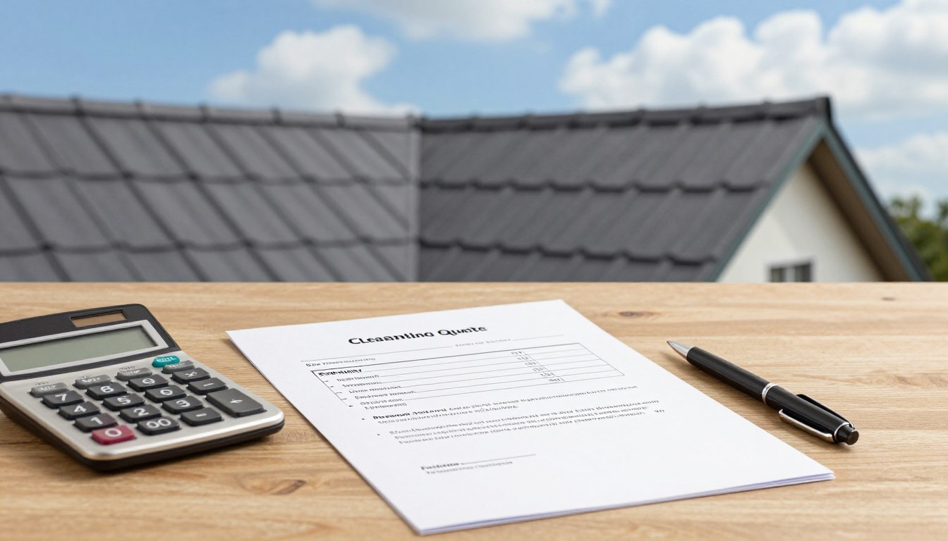 Organized layout of a professional roof cleaning quote