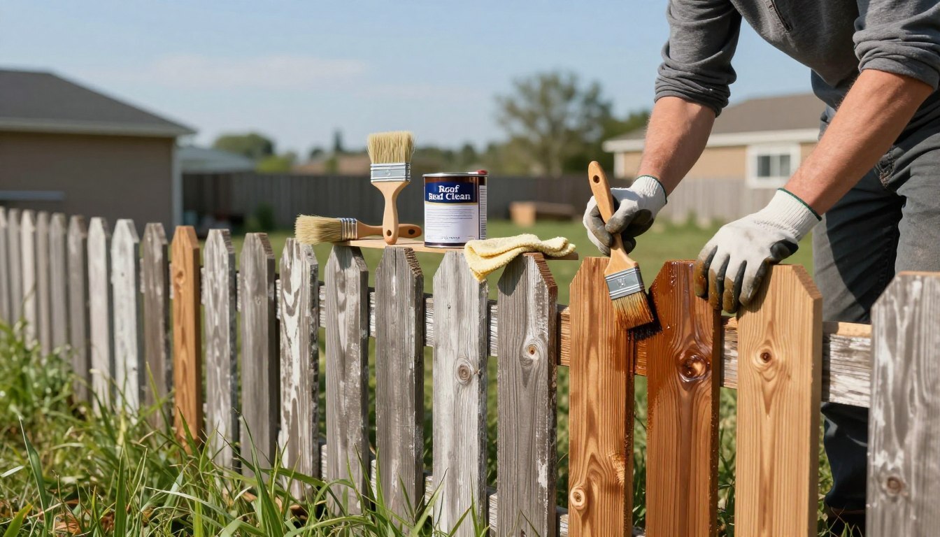 How to Restore the Color of Faded Wood Fences