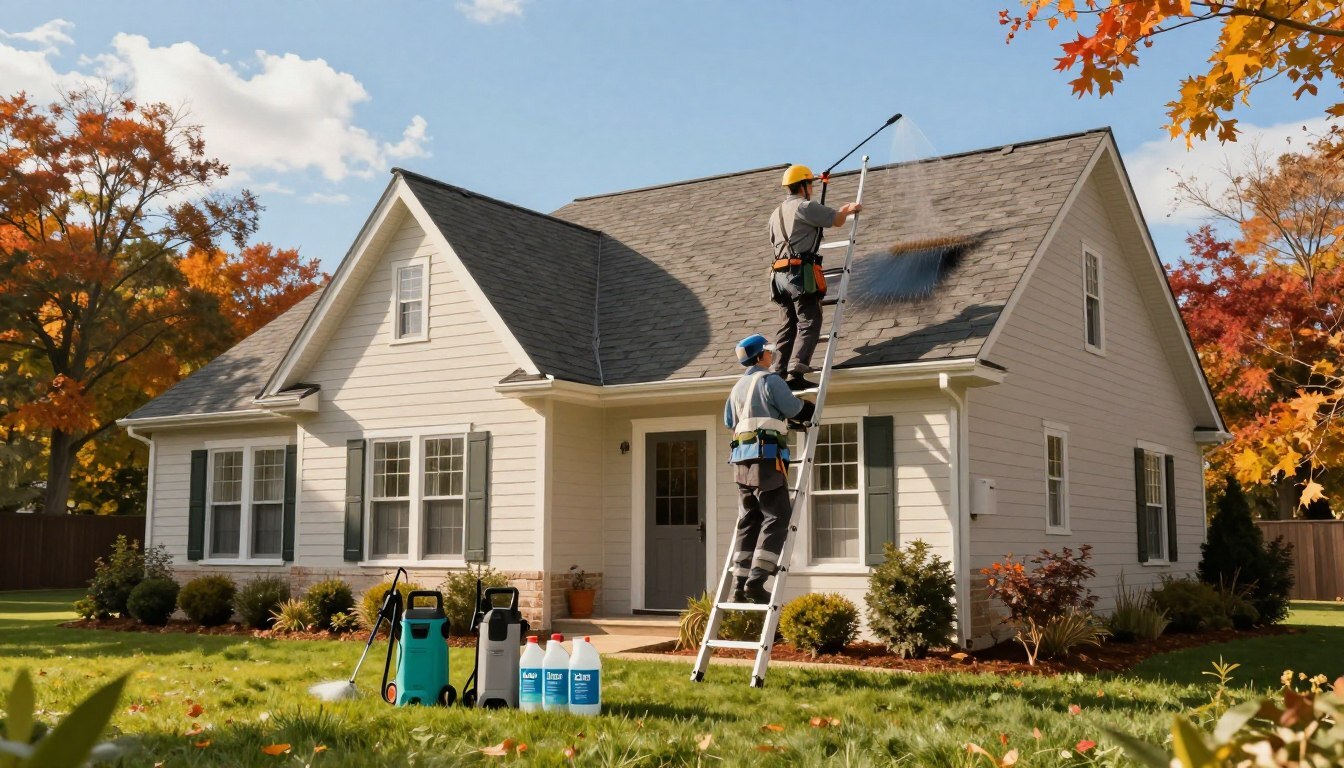 Seasonal roof cleaning choices for a Reston home