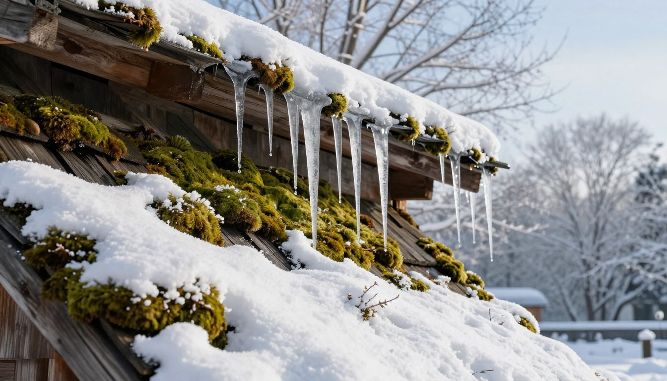 Why Winter is the Hardest Season for a Moss-Covered Roof.