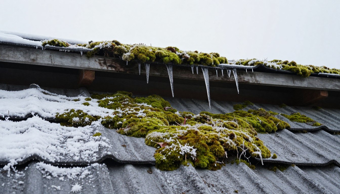 why winter is the hardest season for a moss-covered roof