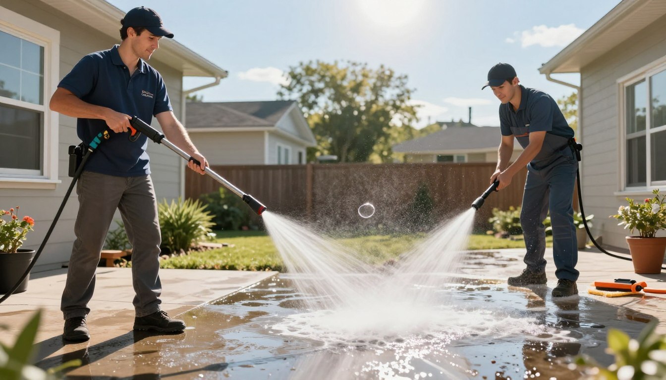 The Difference Between Surface Cleaning and Wand Pressure Washing.