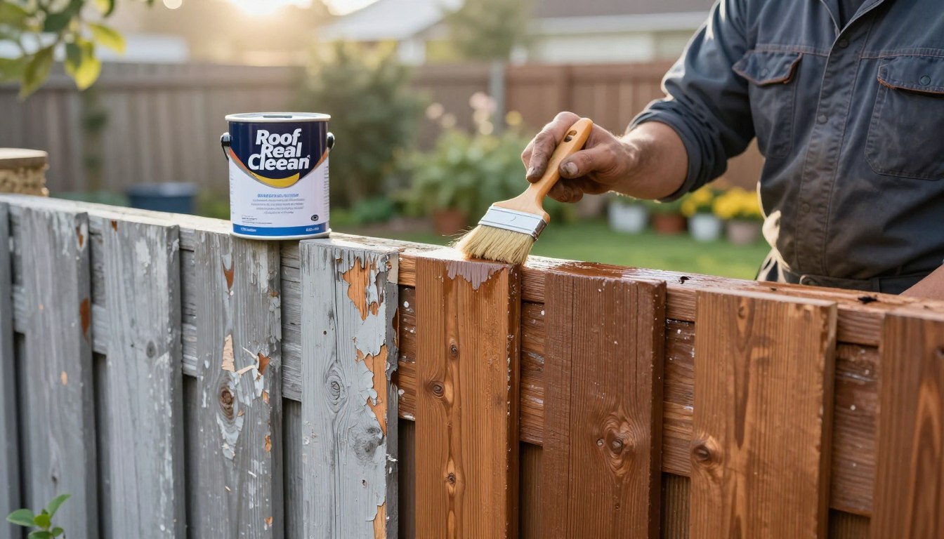 restoring wood fence appearance