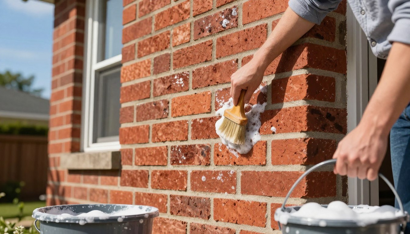the best way to clean brick siding without damaging mortar