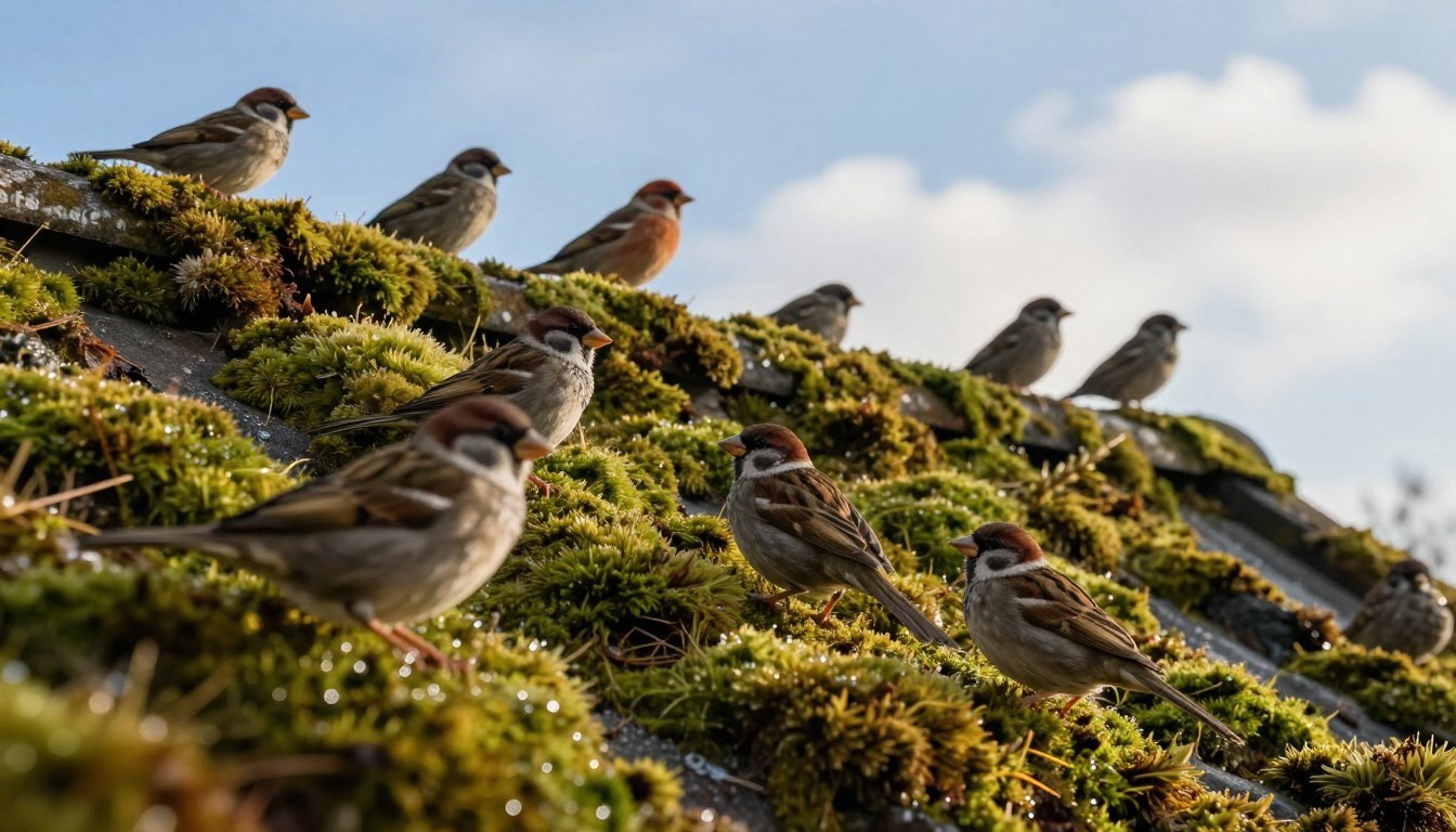 why birds love mossy roofs