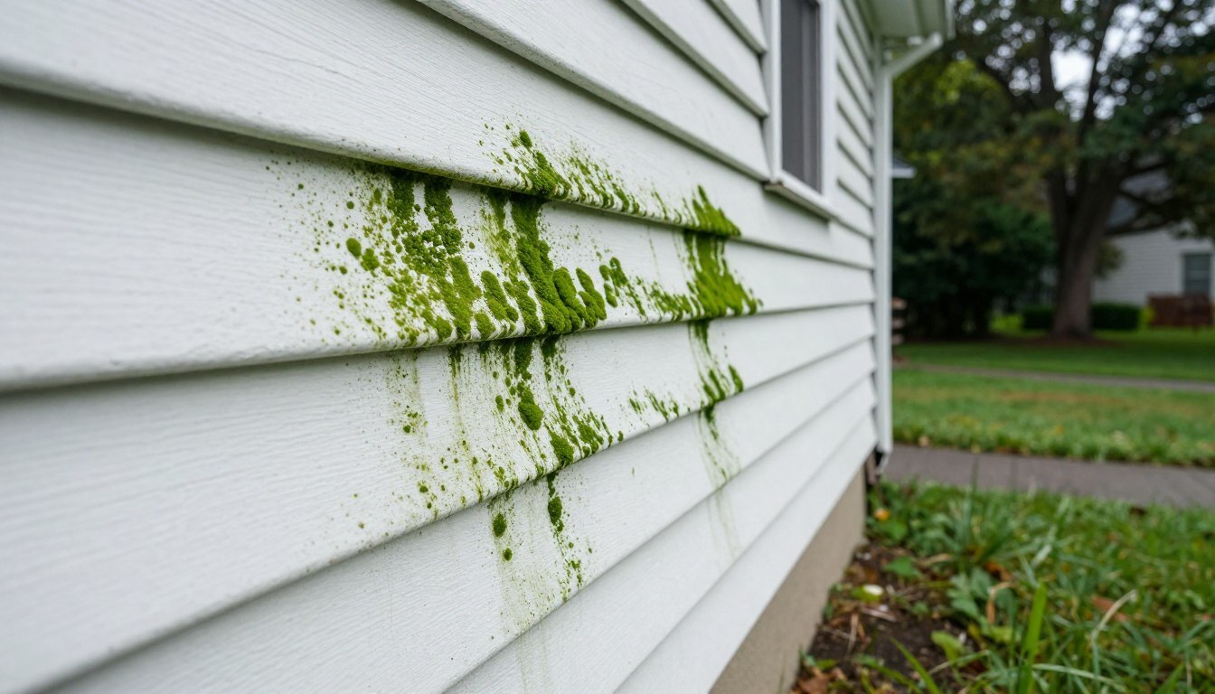 why white siding shows algae faster