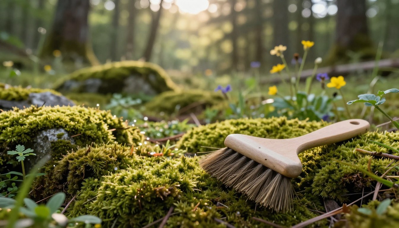 why we don't use brushes to remove moss