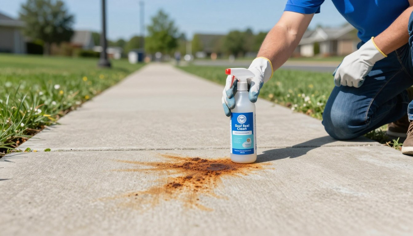 How to Remove Rust Stains from Concrete Sidewalks.